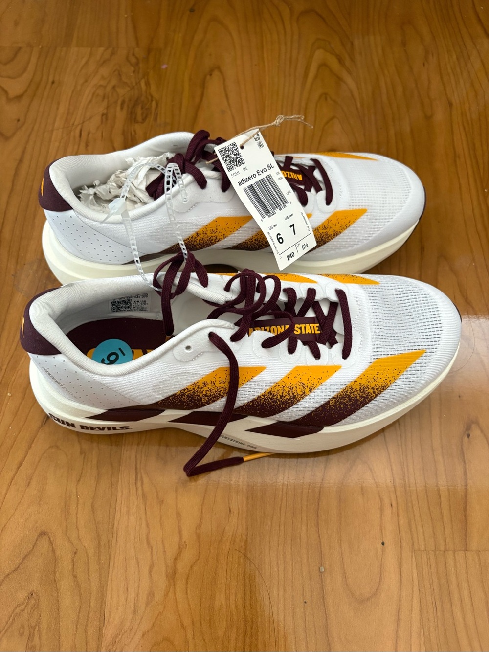 Adidas Adizero Evo SL Arizona State Running Shoes